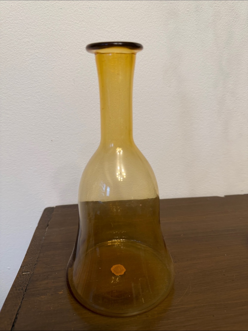 Amber Glass Decanter Vase